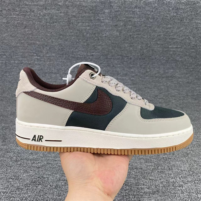 Women's Air Force 1 Cream/Brown Shoes Top 0261